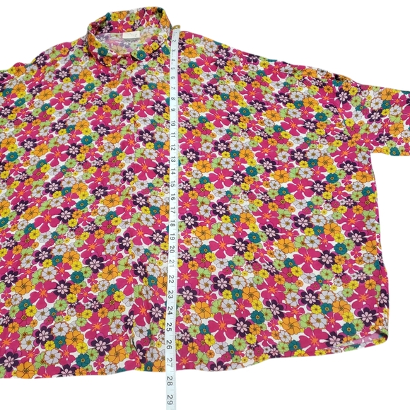 Nicobar Womens Floral Blouse Top Hippe Retro Free Size Flower Power - Picture 9 of 13